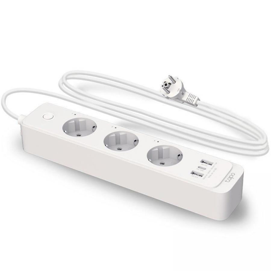 Regleta Inteligente TP-Link Tapo P300/ 3 Tomas de corriente/ 2 USB Tipo-A/ 1 USB Tipo-C/ WiFi/ Blanca
