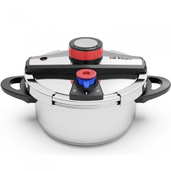 Olla a Presión Orbegozo HP 4200/ 4L/ Acero Inoxidable/ Apta para Inducción
