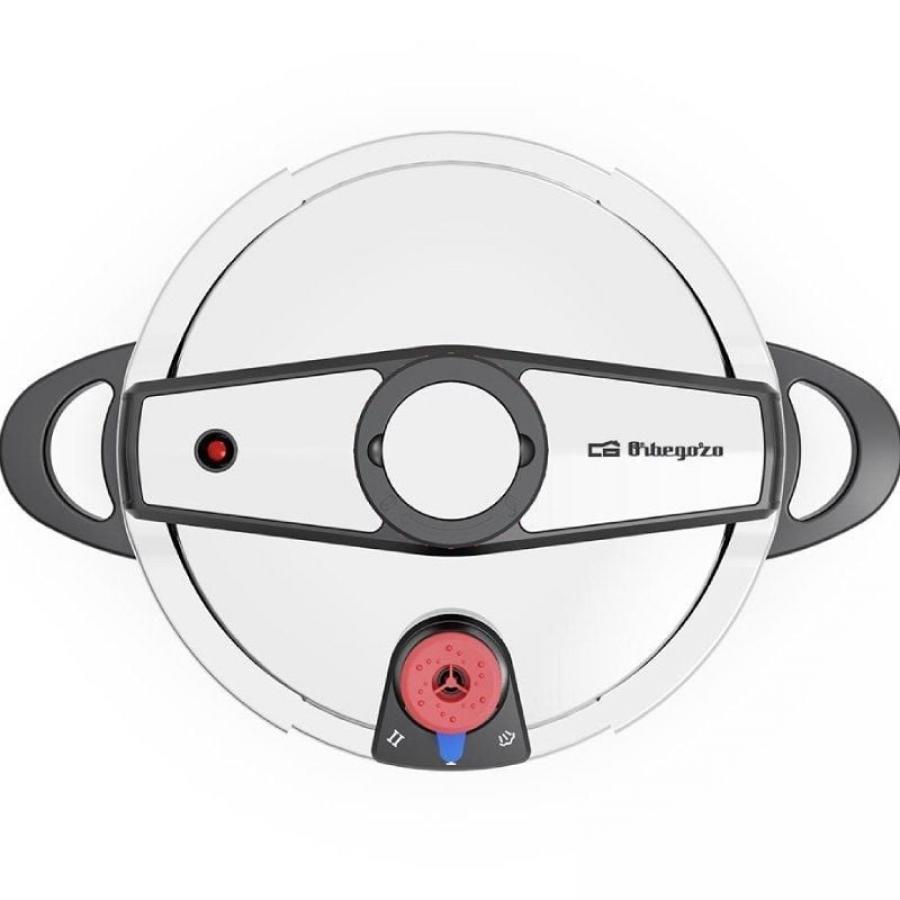 Olla a Presión Orbegozo HP 6200/ 6L/ Acero Inoxidable/ Apta para Inducción