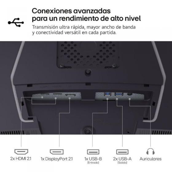 Monitor Gaming LG UltraGear 27G850A-B 27'/ 4K/ 1ms/ 240Hz/ IPS/ Regulable en altura/ Morado Grisáceo