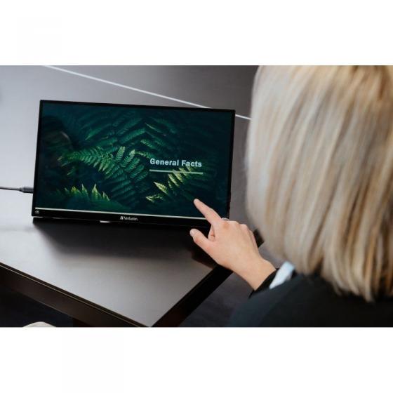 Monitor Portátil Táctil Verbatim PMT-17-4K 17.3'/ 4K/ Multimedia/ Negro