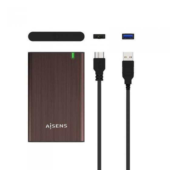Caja Externa para Disco Duro de 2.5' Aisens ASE-2525BWN/ USB 3.0/ Sin tornillos
