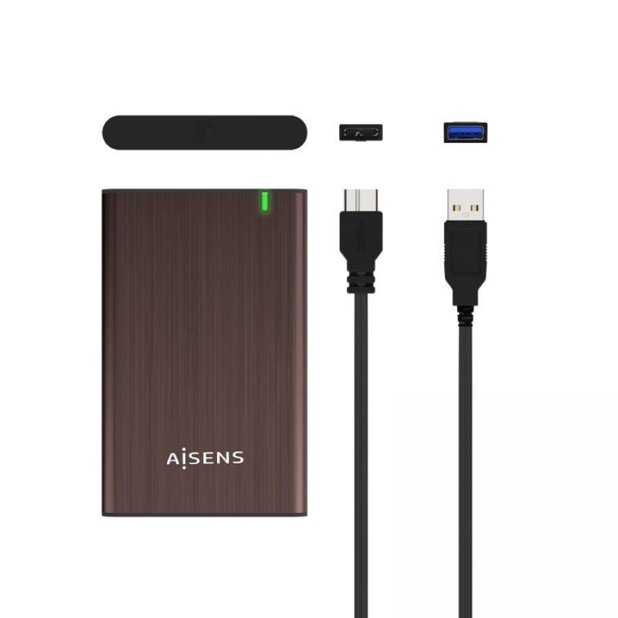 Caja Externa para Disco Duro de 2.5' Aisens ASE-2525BWN/ USB 3.0/ Sin tornillos