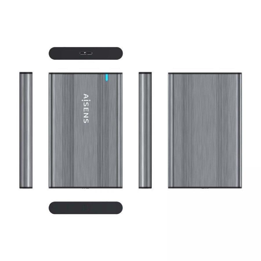 Caja Externa para Disco Duro de 2.5' Aisens ASE-2526GR/ USB 3.1/ Sin tornillos
