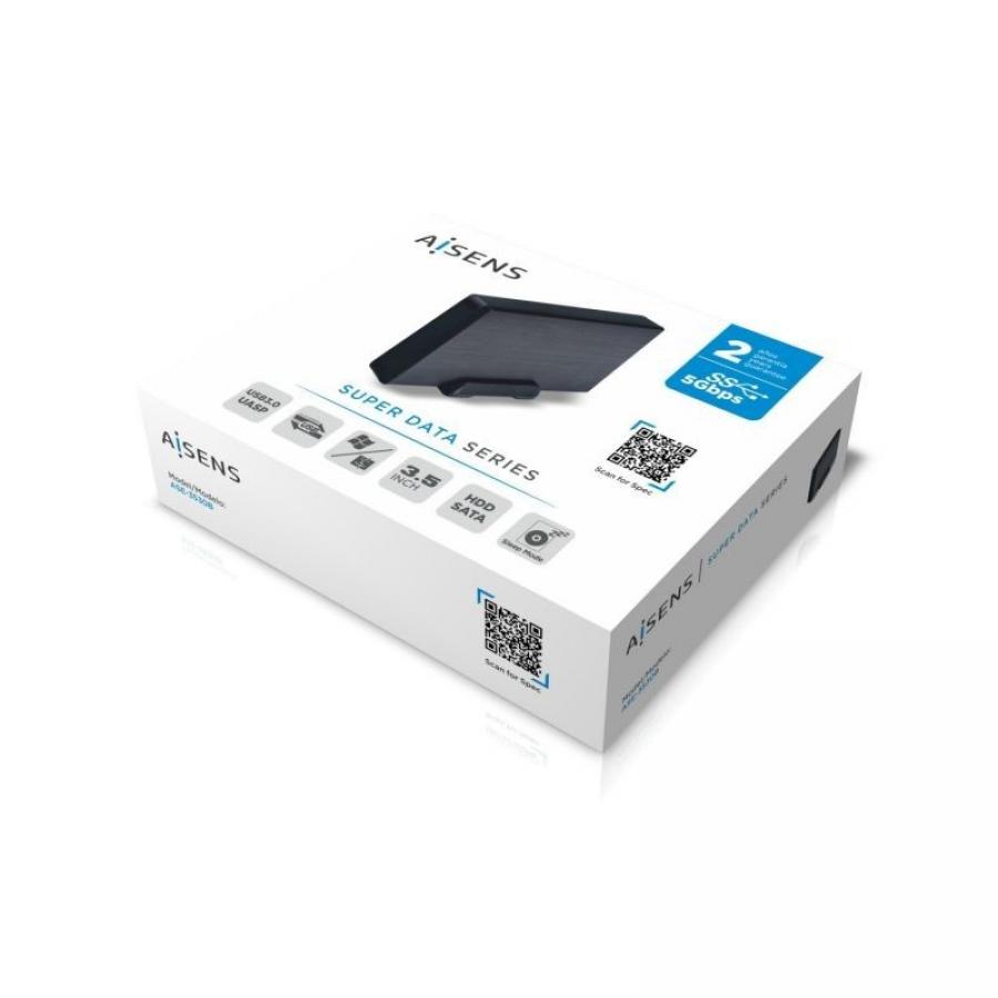 Caja Externa para Disco Duro de 3.5' Aisens ASE-3530B/ USB 3.1