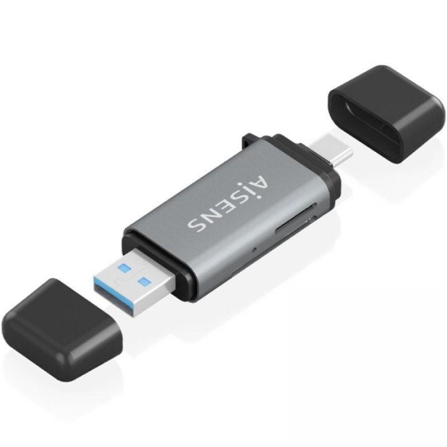 Lector de Tarjetas Externo Aisens ASCR-2AC11-GR/ USB 3.1