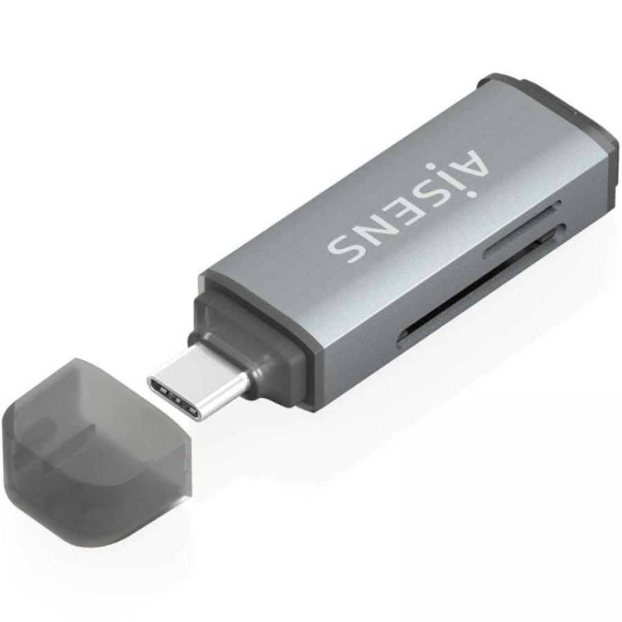 Lector de Tarjetas Externo Aisens ASCR-2A09-GR/ USB 3.1
