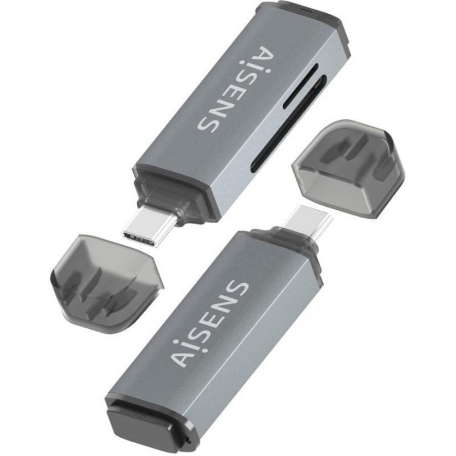 Lector de Tarjetas Externo Aisens ASCR-2A09-GR/ USB 3.1