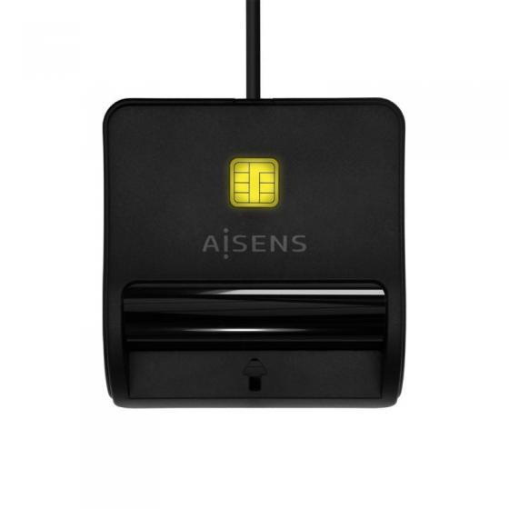 Lector de DNI USB Tipo-C Aisens ASCR-SN03C-BK/ USB Tipo-C/ Negro