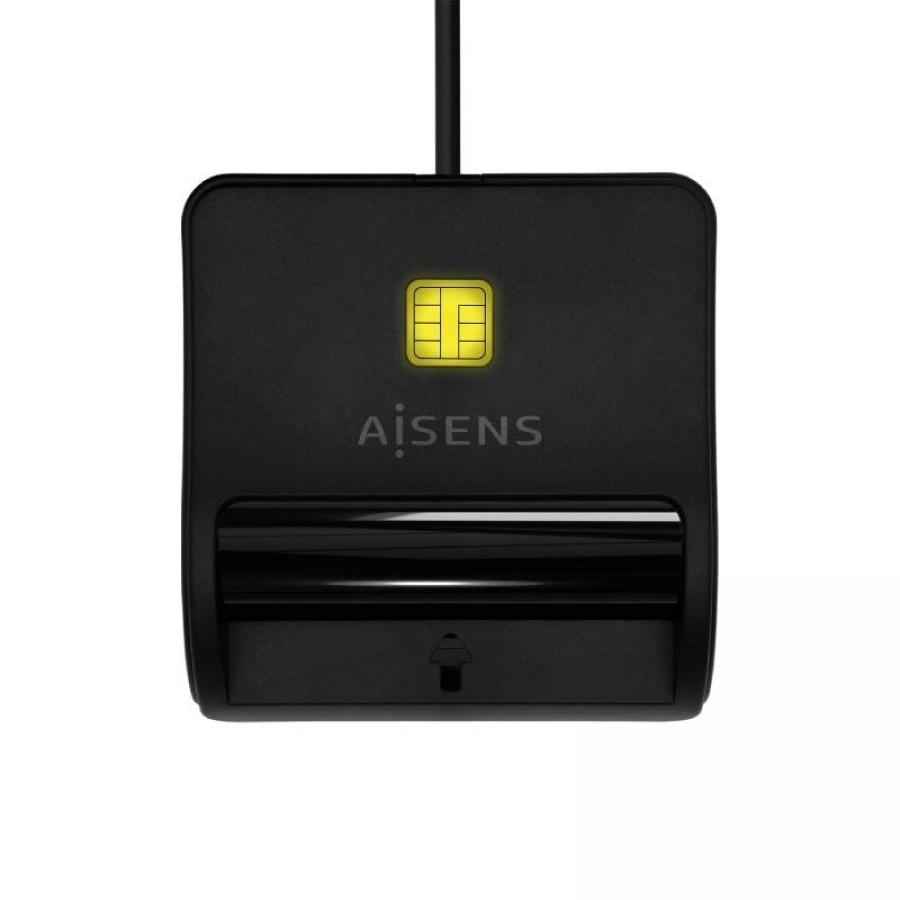 Lector de DNI USB Tipo-C Aisens ASCR-SN03C-BK/ USB Tipo-C/ Negro
