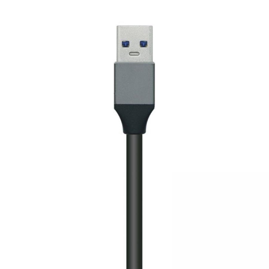 Hub USB 3.0 Aisens A106-0507/ 4xUSB/ Gris