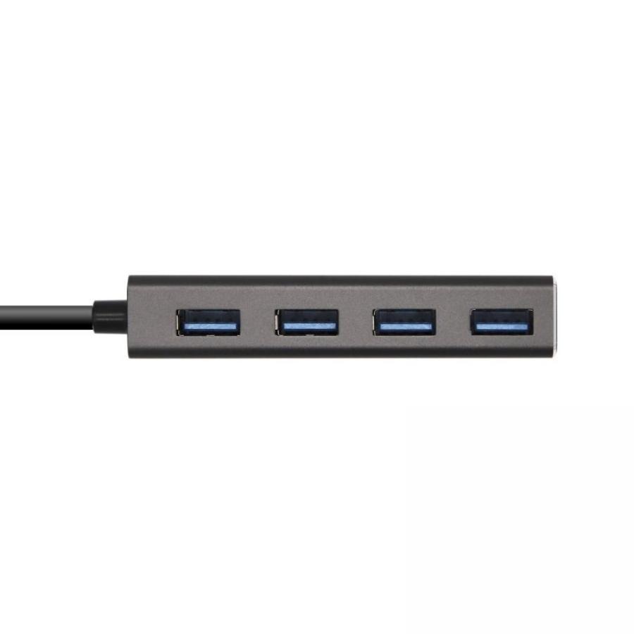 Hub USB Tipo-C Aisens A109-0403/ 4xUSB/ Gris