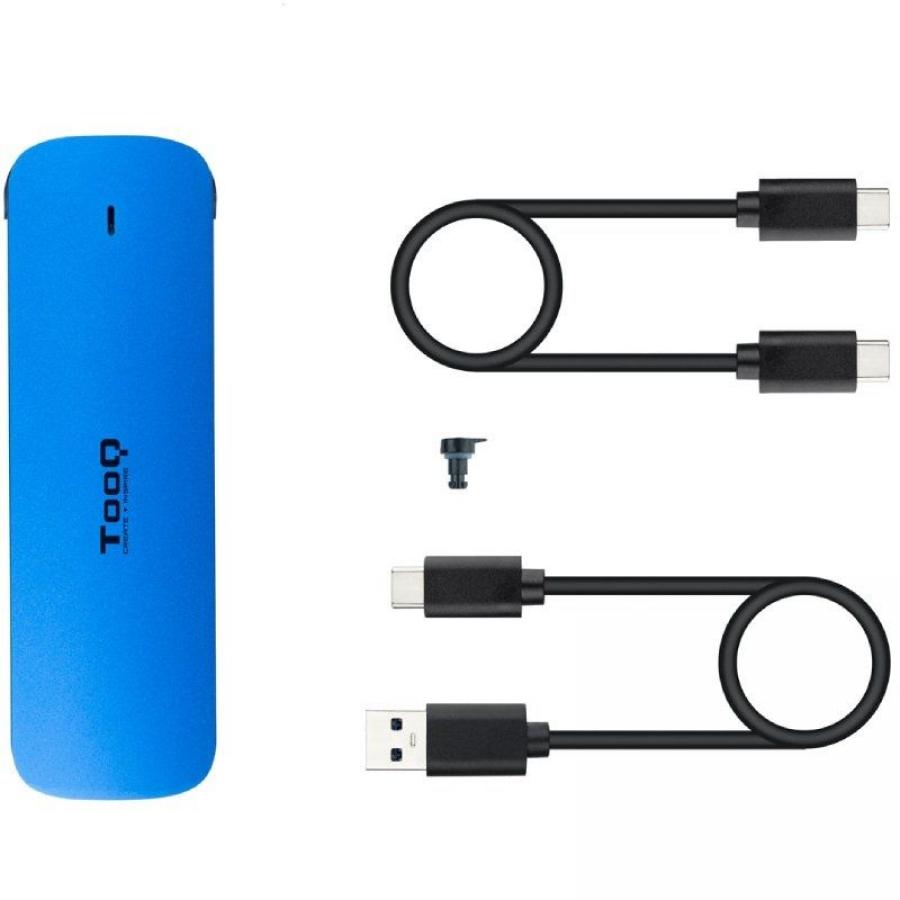Caja Externa para Disco SSD M.2 NVMe TooQ TQE-2201BL/ USB 3.1 Gen1/ Sin tornillos