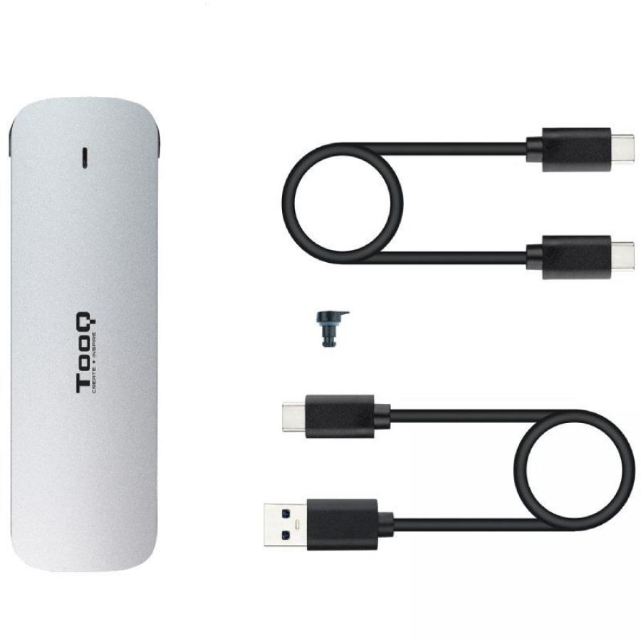 Caja Externa para Disco SSD M.2 TooQ TQE-2202S/ USB 3.1 Gen1/ Sin tornillos