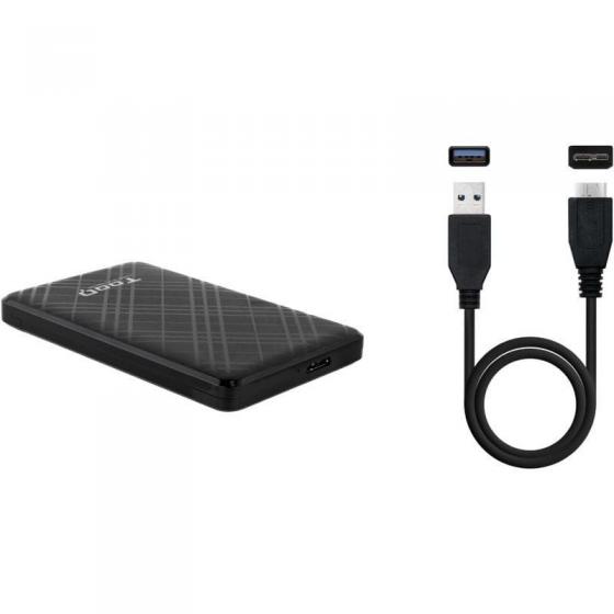 Caja Externa para Disco Duro de 2.5' TooQ TQE-2500B/ USB 3.1/ Sin Tornillos