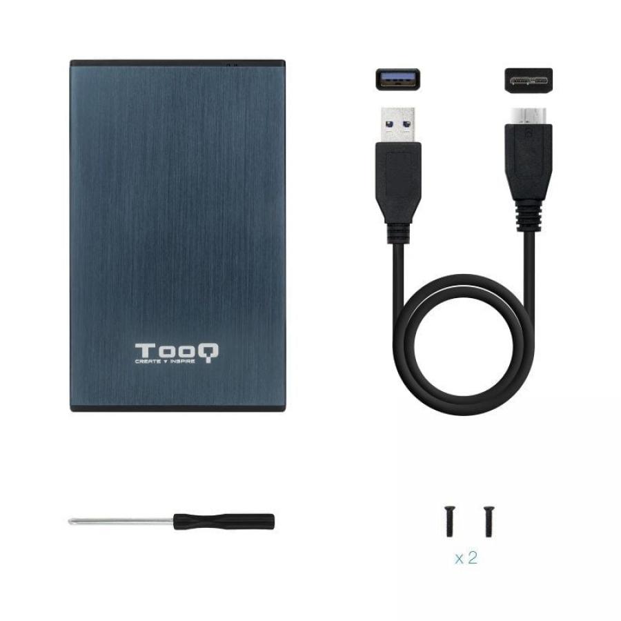 Caja Externa para Disco Duro de 2.5' TooQ TQE-2527PB/ USB 3.1