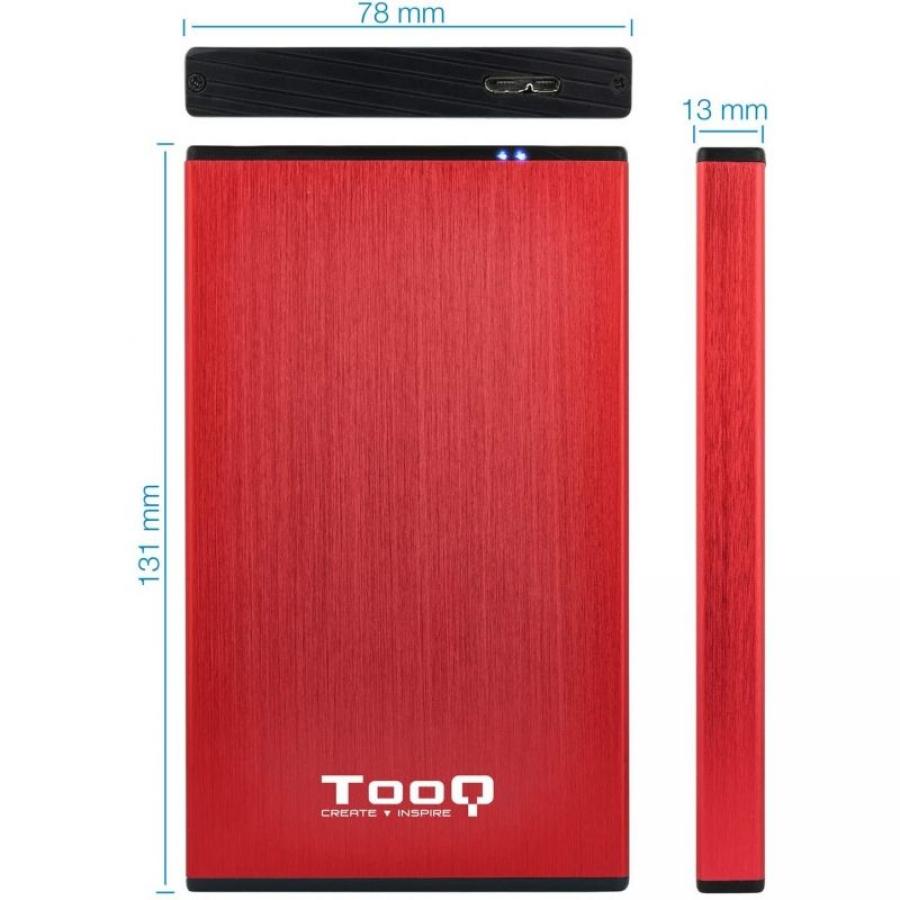 Caja Externa para Disco Duro de 2.5' TooQ TQE-2527R/ USB 3.1