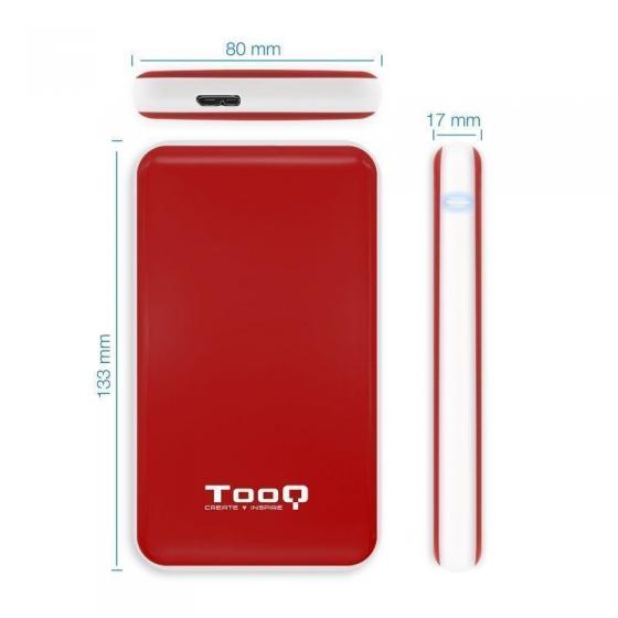 Caja Externa para Disco Duro de 2.5' TooQ TQE-2528R/ USB 3.1/ Sin tornillos