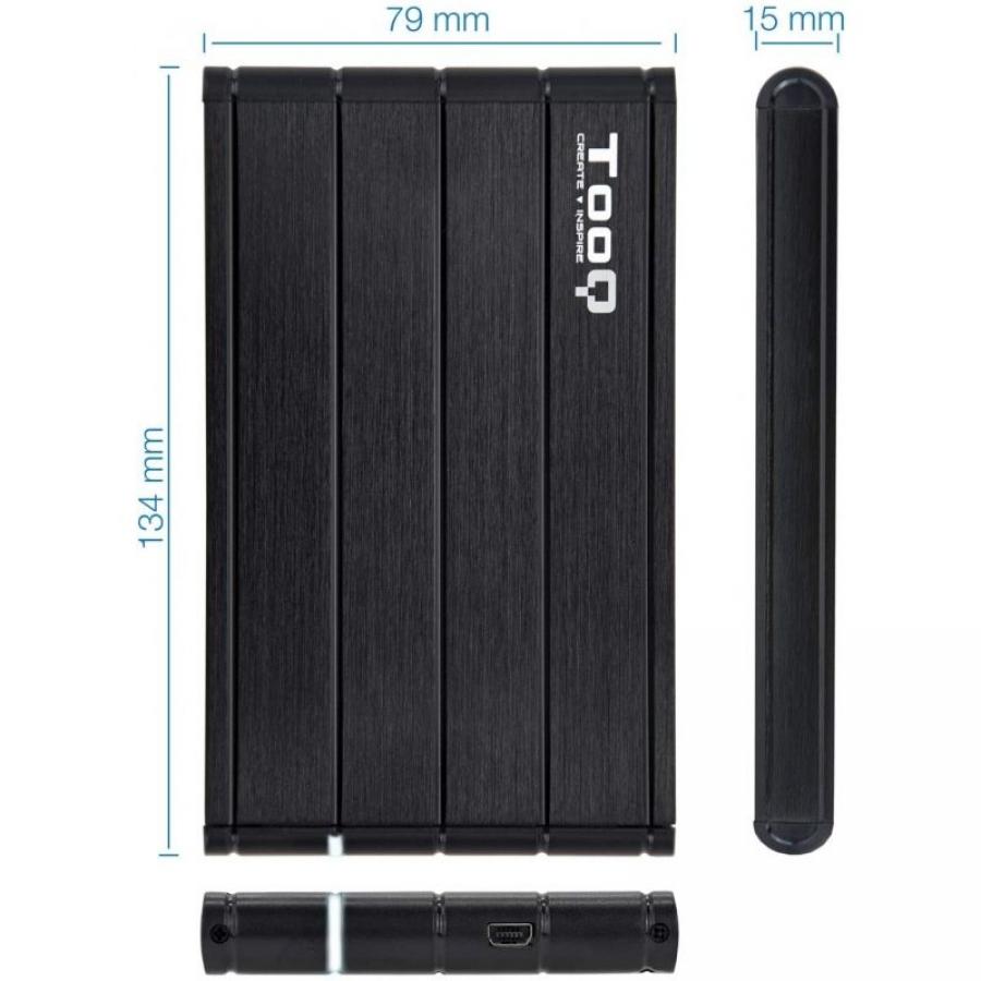 Caja Externa para Disco Duro de 2.5' TooQ TQE-2530B/ USB 3.1