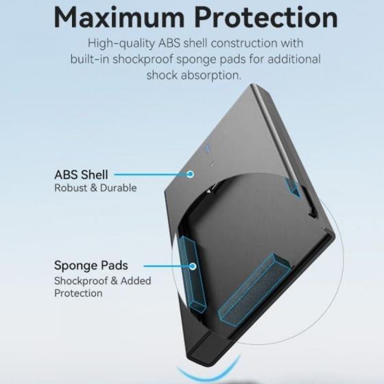 Caja Externa para Disco Duro de 2.5' Vention KPBB0/ USB 3.1/ Sin tornillos