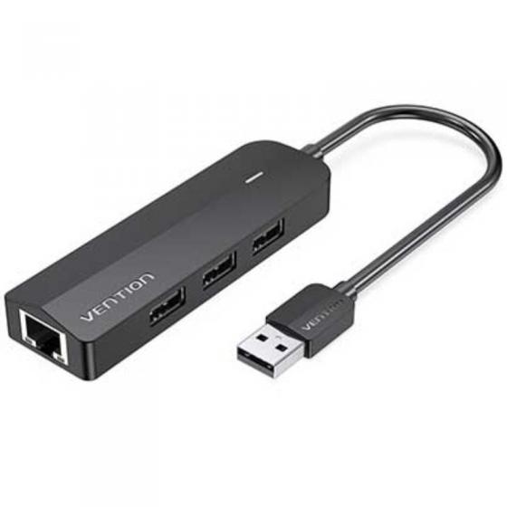 Hub USB 2.0 Vention CHPBB/ 3xUSB/ 1xMicro USB PD/ 1xRJ45