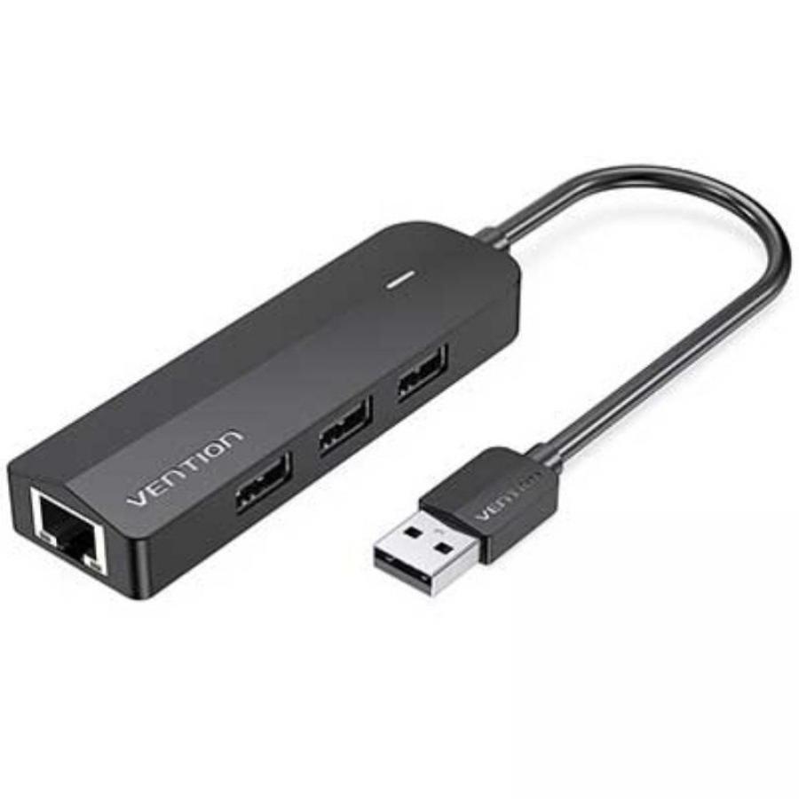 Hub USB 2.0 Vention CHPBB/ 3xUSB/ 1xMicro USB PD/ 1xRJ45