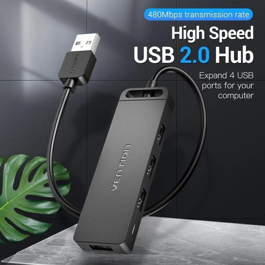 Hub USB 2.0 Vention CHMHB/ 4xUSB/ 1xMicroUSB PD
