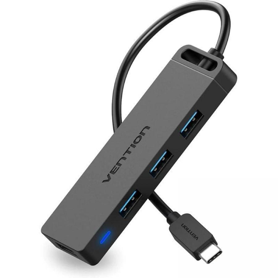 Hub USB Tipo-C Vention TGKBB/ 4xUSB/ 1xMicroUSB PD
