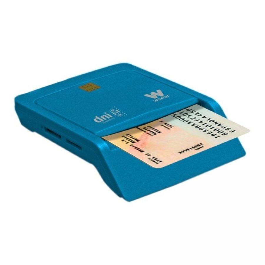 Lector de DNI y Tarjetas Woxter Combo PE26-146/ Azul/ USB 2.0/ Azul