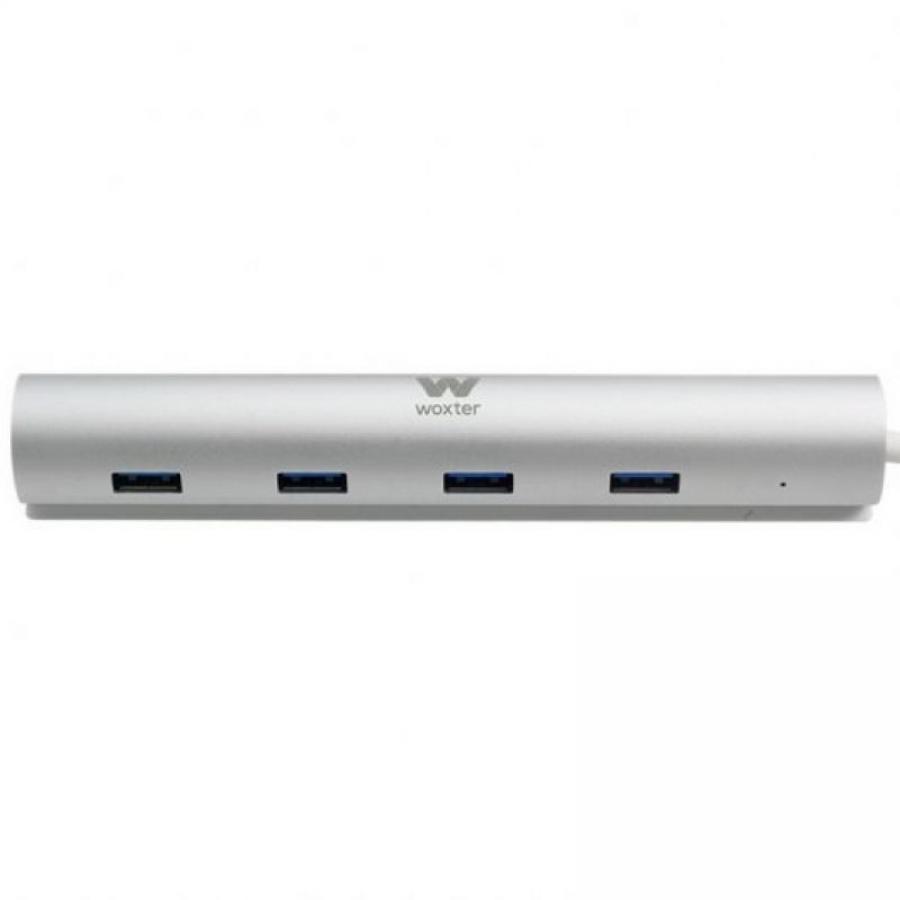 Hub USB 3.0 con Alimentación Externa Woxter HUB 73 PE26-142/ 7xUSB/ Gris