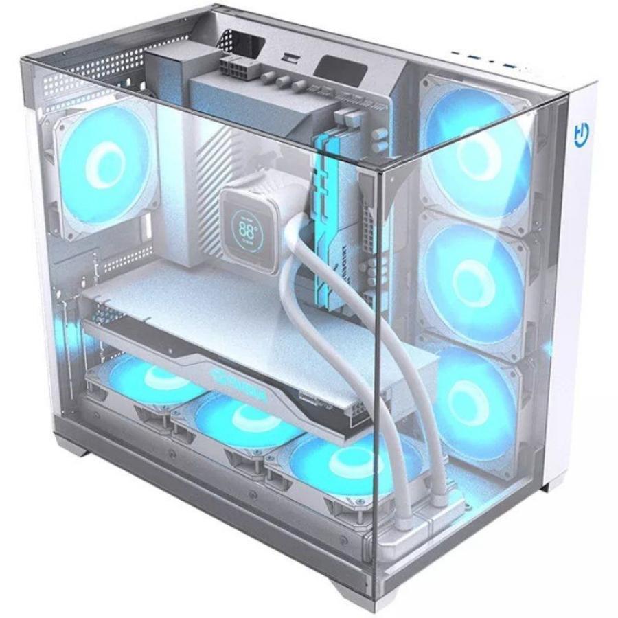 Caja Gaming Semitorre Hiditec SKY/ Blanca