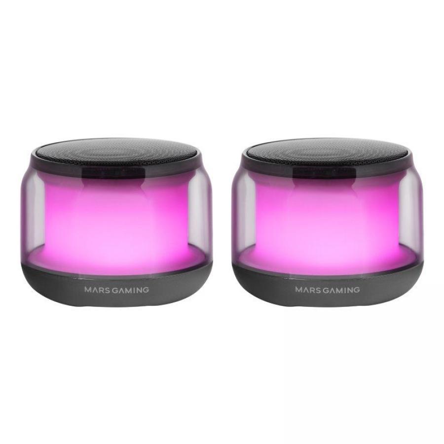 Altavoces con Bluetooth Mars Gaming MS-AURA/ 15W/ 2.0/ Negros