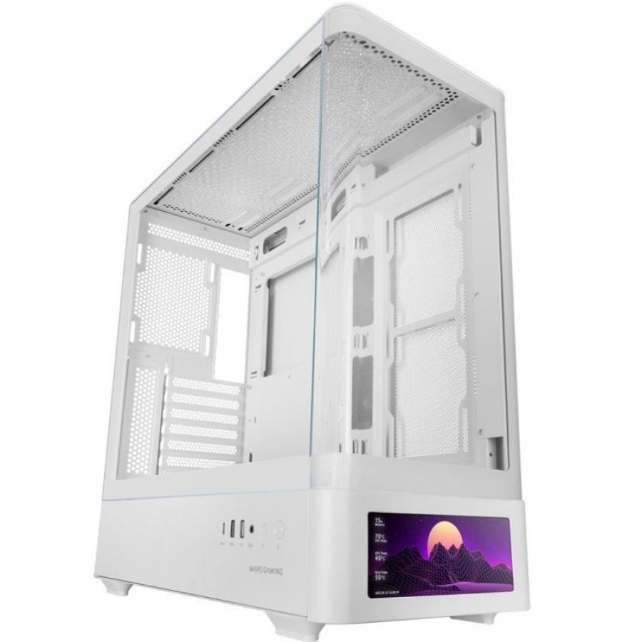 Caja Gaming Semitorre Mars Gaming MC-LCDPRO/ Blanca