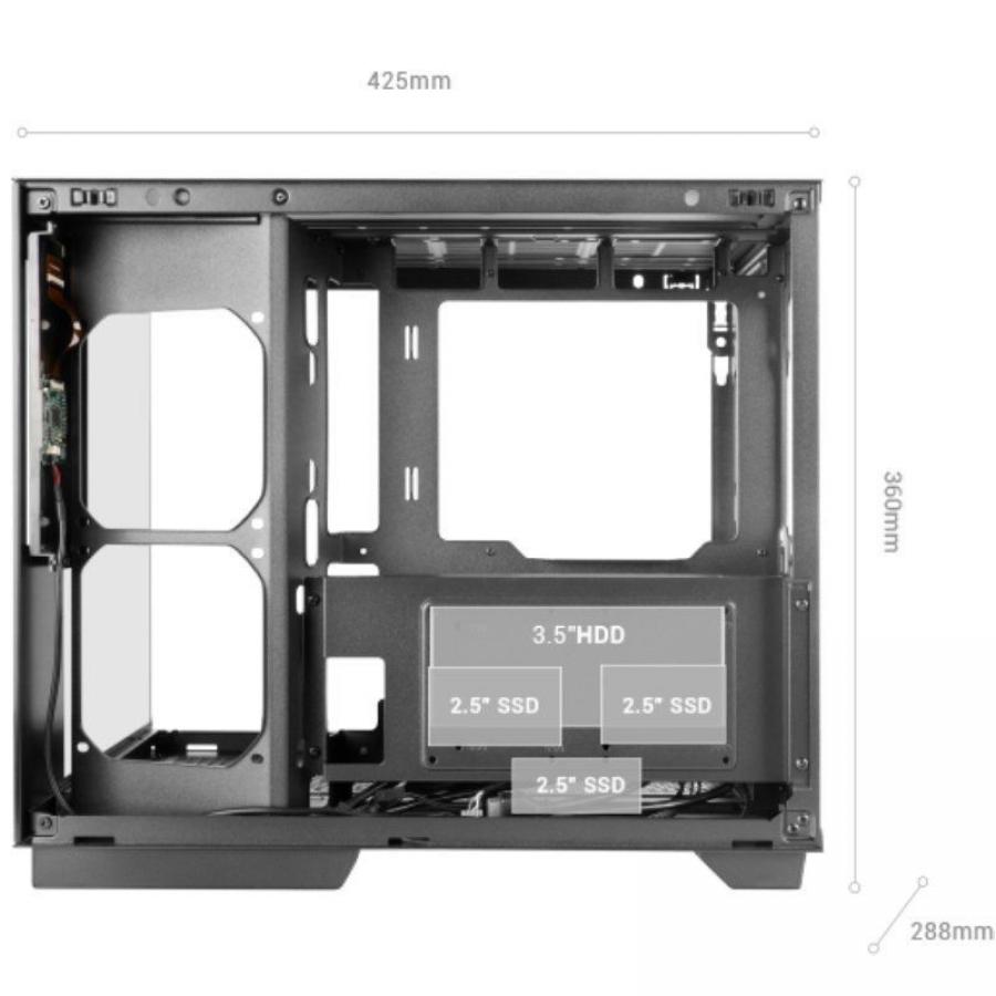 Caja Gaming Semitorre Mars Gaming MC-MIRAGE/ Blanca