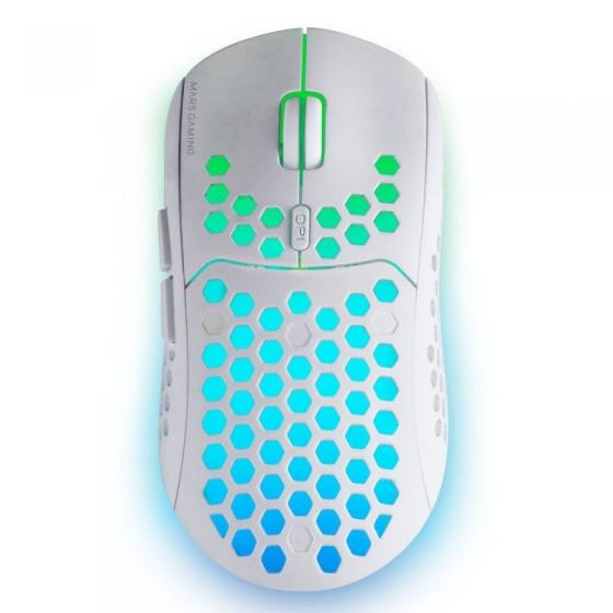 Ratón Gaming Inalámbrico Mars Gaming MMW3W Batería recargable Hasta 3200 DPI Blanco