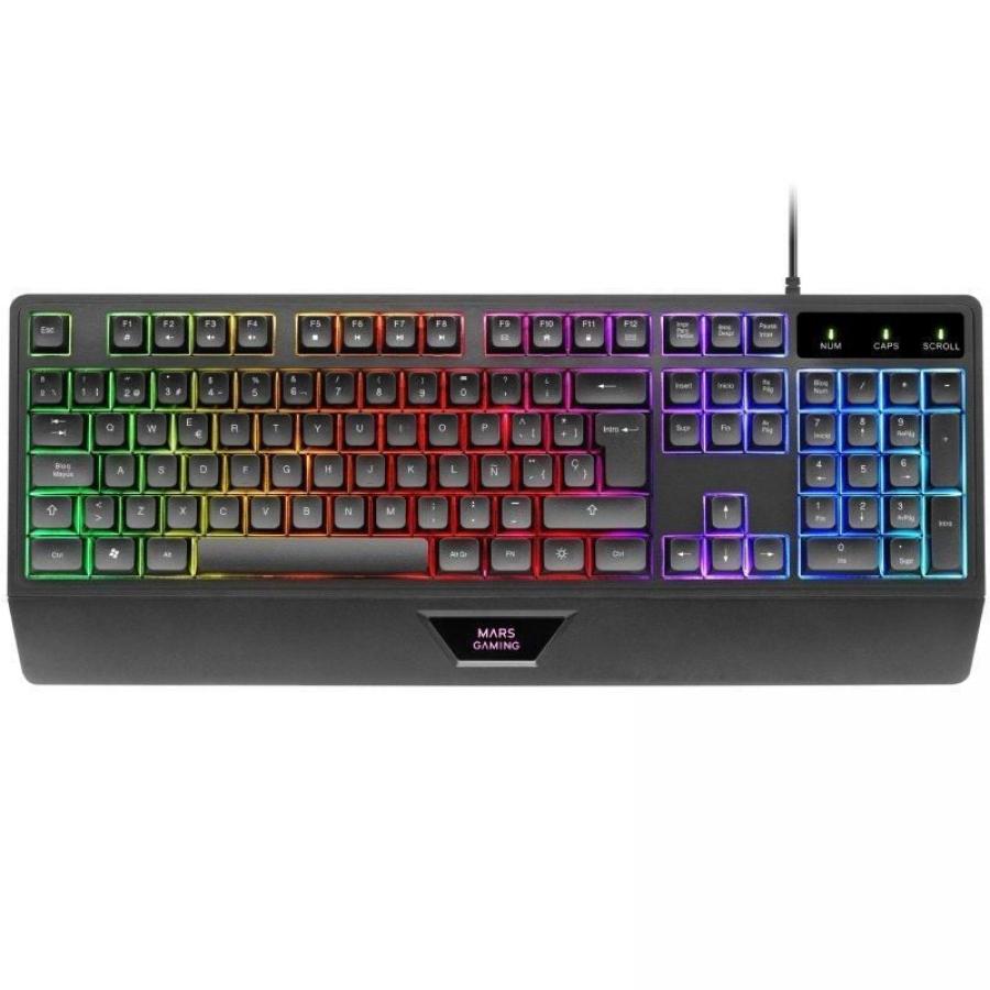Pack Gaming Mars Gaming MCP124/ Teclado H-MECH + Ratón Óptico + Alfombrilla/ Negro