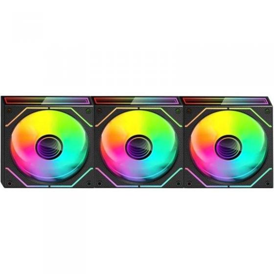 Pack 3 Ventiladores Mars Gaming MF-3DPROKIT/ 12cm + HUB + Mando a Distancia/ ARGB
