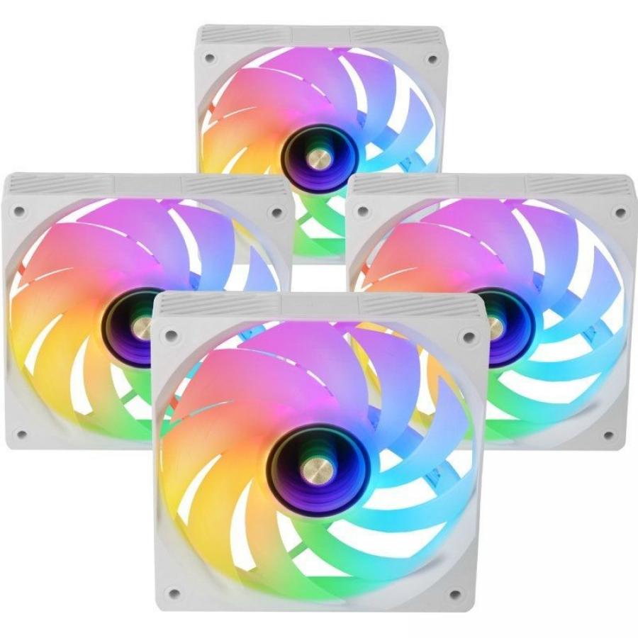 Pack 4 Ventiladores Mars Gaming MF-SI4KIT/ 12cm + HUB + Mando a Distancia/ ARGB/ Blancos