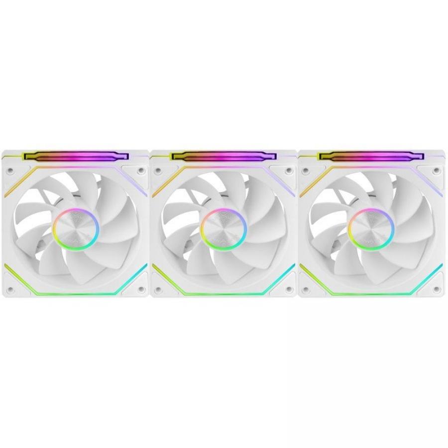Pack 3 Ventiladores Invertidos Mars Gaming MF-LINKFINITYKIT2R/ 12cm/ ARGB/ Blancos