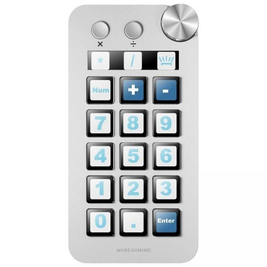Control Deck Mars Gaming MSD-NEO/ 15 Teclas LCD/ 1 Rueda/ 2 Botones/ Blanco