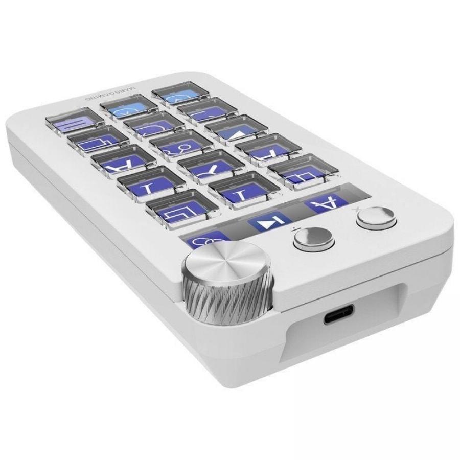 Control Deck Mars Gaming MSD-NEO/ 15 Teclas LCD/ 1 Rueda/ 2 Botones/ Blanco