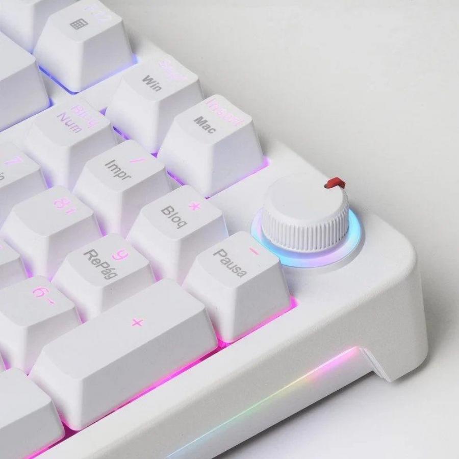 Teclado Gaming Mecánico Mars Gaming MKPROBES/ Switch Azul/ Blanco