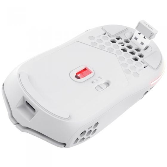 Ratón Gaming Inalámbrico Trust Gaming GXT 929 Helox/ Batería recargable/ Hasta 4800 DPI/ Blanco