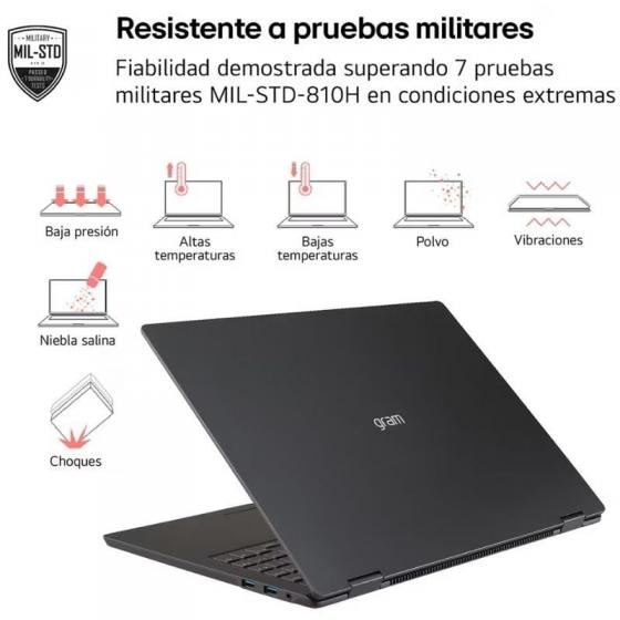 Portátil LG Gram 15Z80T-G.AU88B Ryzen AI 7-350/ 32GB/ 1TB SSD/ 15.6'/ Win11