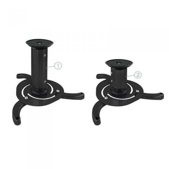 Soporte de Techo para Proyector TooQ PJ1010TN-B/ Inclinable/ Giratorio/ hasta 10kg
