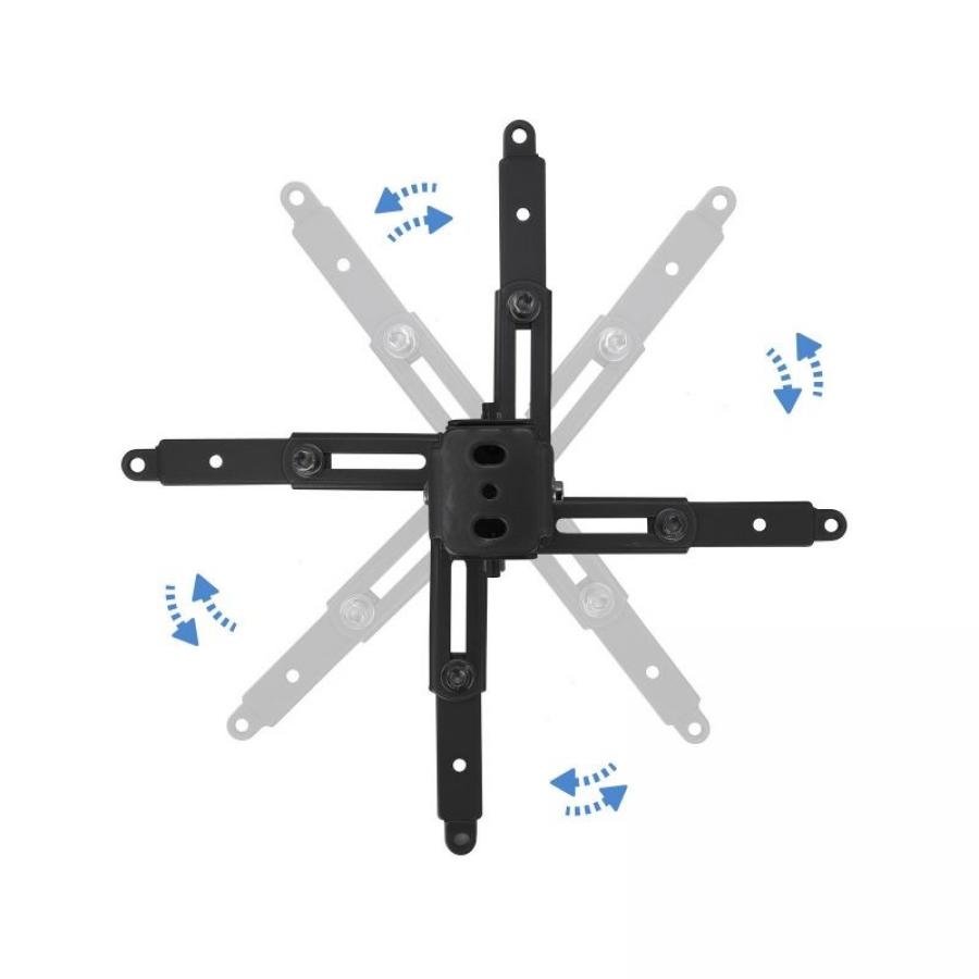 Soporte de Techo para Proyector TooQ PJ2012T-B/ Inclinable/ hasta 20kg