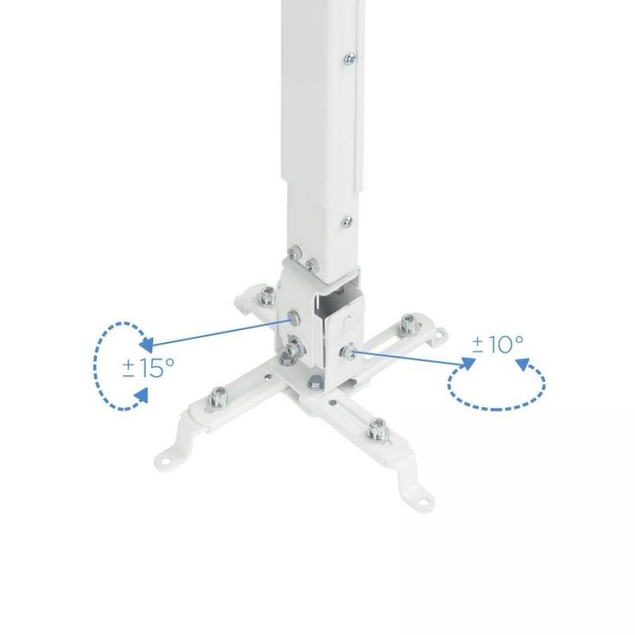Soporte de Techo para Proyector TooQ PJ2012T-W/ Inclinable/ hasta 20kg