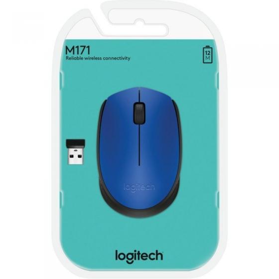 Ratón Inalámbrico Logitech M171/ Hasta 1000 DPI/ Azul
