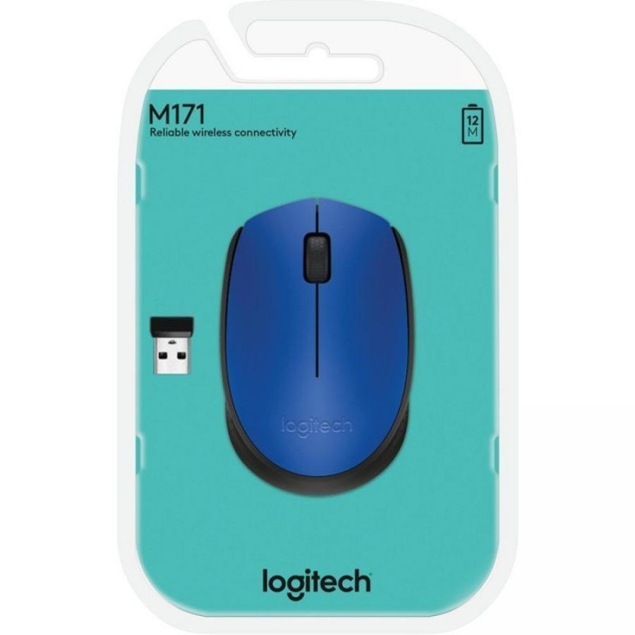 Ratón Inalámbrico Logitech M171/ Hasta 1000 DPI/ Azul