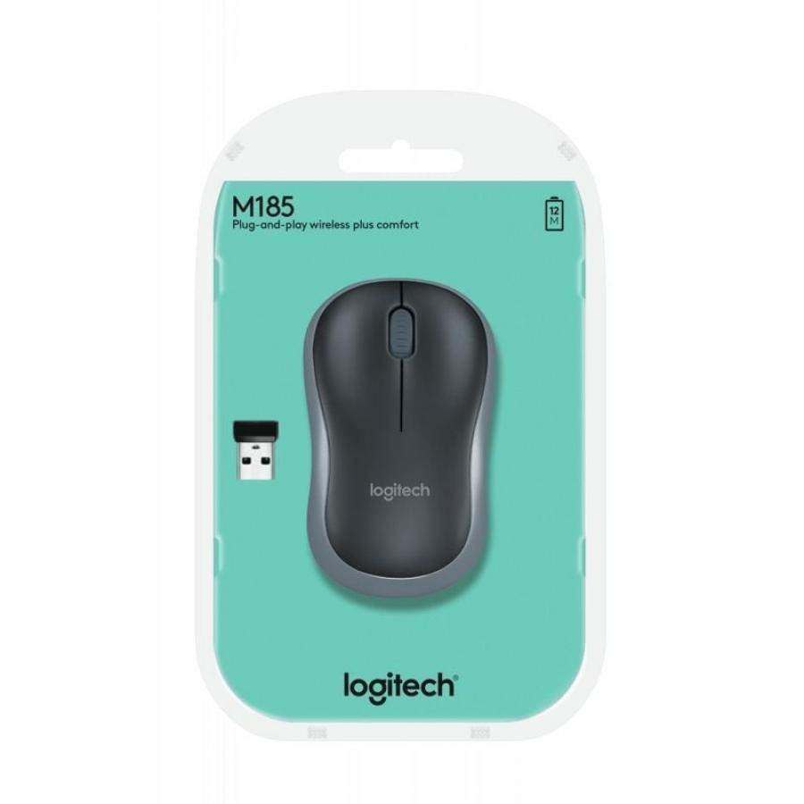 Ratón Inalámbrico Logitech M185/ Hasta 1000 DPI/ Gris